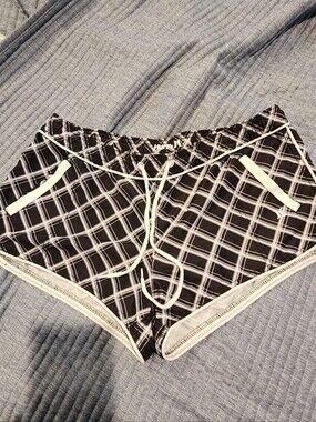 Hurley Black and White Plaid  Shorts